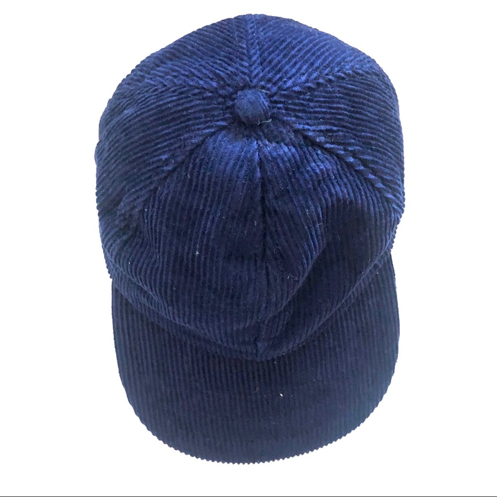 Vintage GAP Teen Deep Blue Corduroy Trucker Cap with Flaps